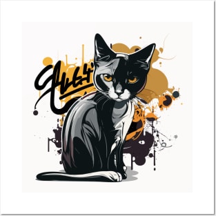 Graffiti Paint Cat Creative Inspiration Posters and Art